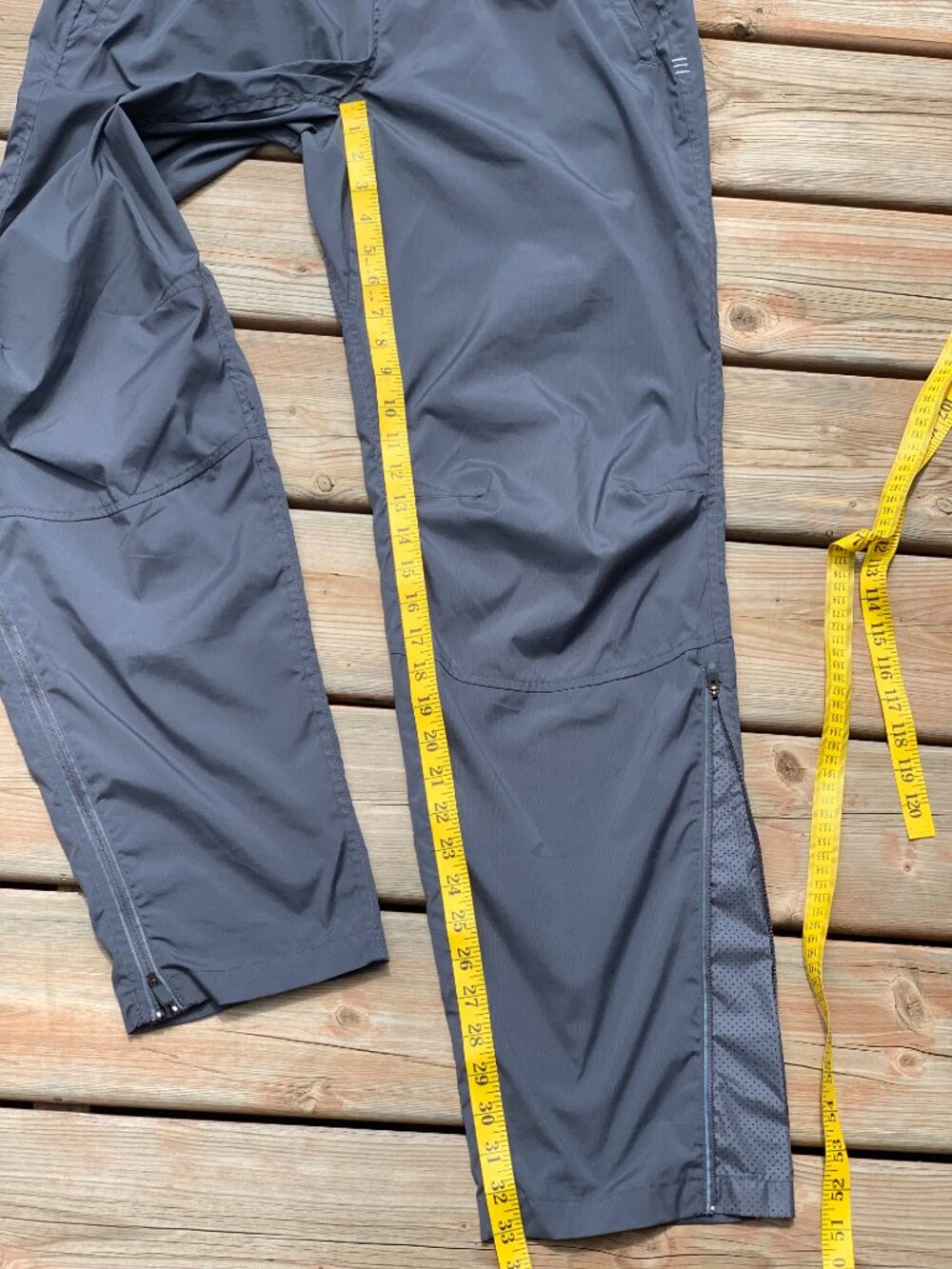 Lululemon Pacific Run Pant Mens L Gray Zip Pocket Calf Athletic Training Cycling - Picture 12 of 12